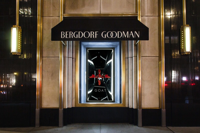 Bergdorf Goodman GOAT Rare Sneaker Installation NYFW Chanel Pharrell adidas NMD Human Race Trails Nike Air Mag NYC Exhibition Partnership Collaboration New York Fashion Week