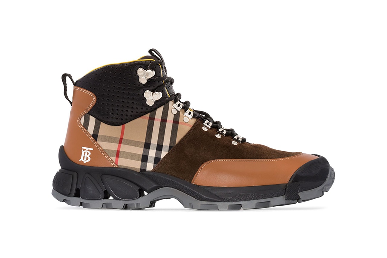 Burberry Brown Tor Vintage Check Hiking Boots Riccardo Tisci Fall Winter 2019 FW19 Footwear Classic British Design Military Style Browns Cop Release Information