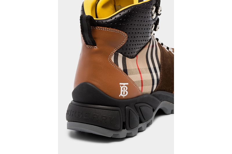 Burberry Brown Tor Vintage Check Hiking Boots Riccardo Tisci Fall Winter 2019 FW19 Footwear Classic British Design Military Style Browns Cop Release Information