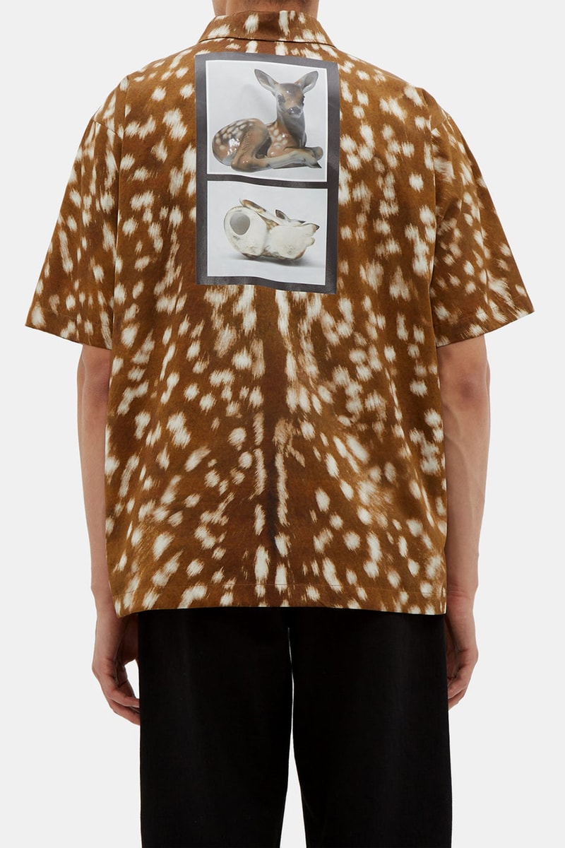 Burberry "Why Did They Kill Bambi?" Deer Print Shirt Cotton Leather Zipper Riccardo Tisci Menswear Spring Summer 2019 SS19 Runway Piece Sex Pistols Vivienne Westwood 