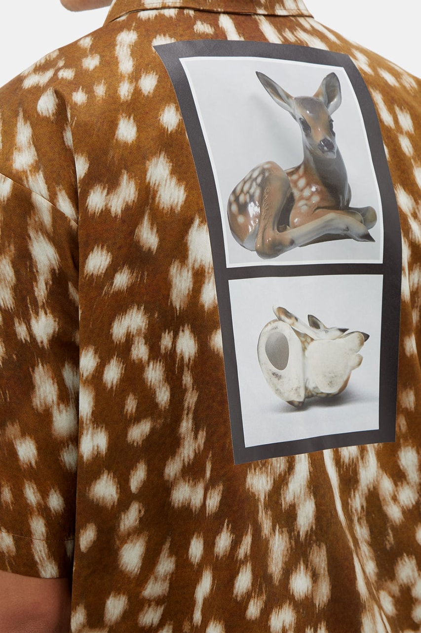 Burberry "Why Did They Kill Bambi?" Deer Print Shirt Cotton Leather Zipper Riccardo Tisci Menswear Spring Summer 2019 SS19 Runway Piece Sex Pistols Vivienne Westwood 