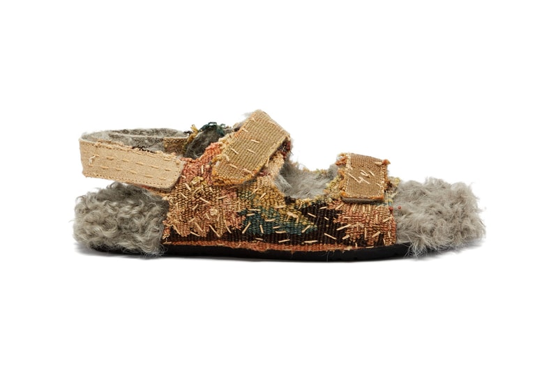 by walid 17th century shearling lined sandals chinese textiles release 2019 