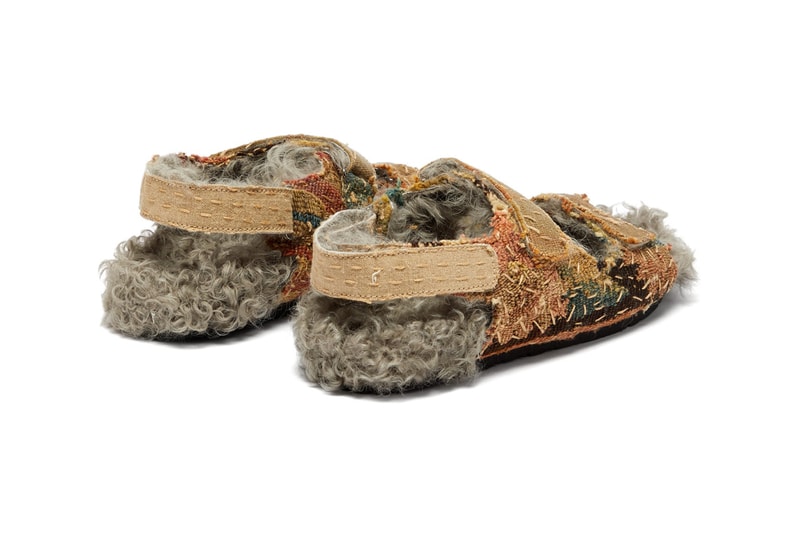 by walid 17th century shearling lined sandals chinese textiles release 2019 