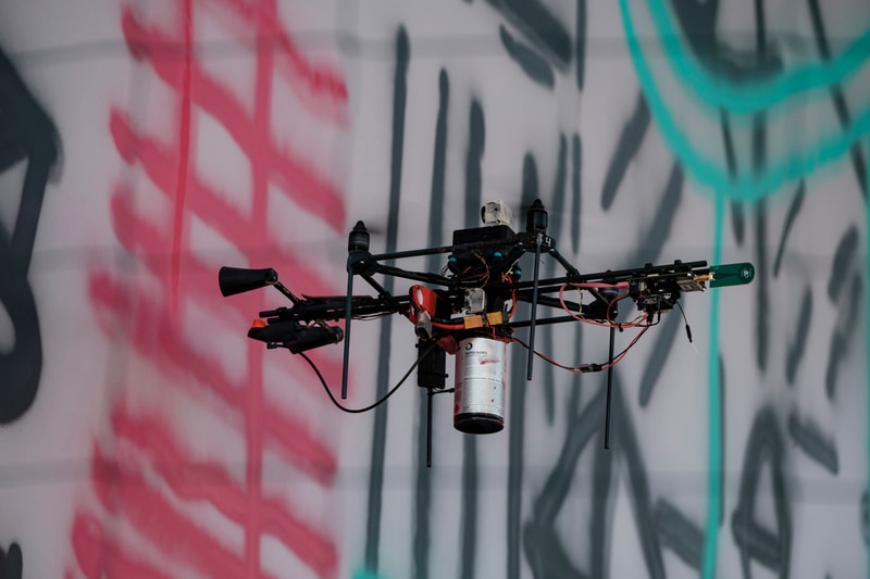 Carlos Rato Associati Graffiti Drones Compagnia di San Paolo Gray Black Blue Pink UFO The Urban Flying Opera