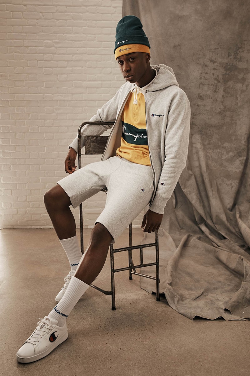 Champion Reverse Weave Fall Winter 2019 FW19 Collection Lookbook Pieces Pre Shrunk Garments Sweaters Sweatpants Corduroy Velour Fleece forest green mustard yellow khaki burnt orange