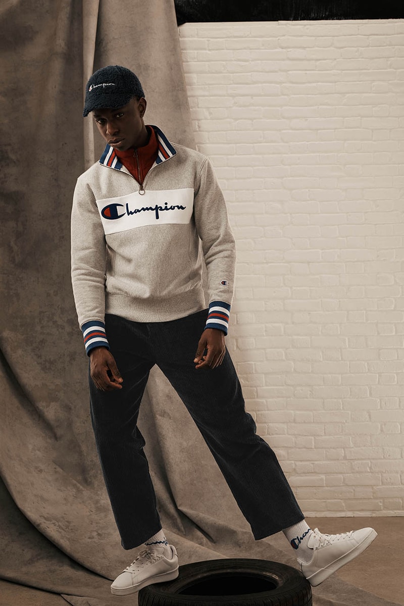 Champion Reverse Weave Fall Winter 2019 FW19 Collection Lookbook Pieces Pre Shrunk Garments Sweaters Sweatpants Corduroy Velour Fleece forest green mustard yellow khaki burnt orange