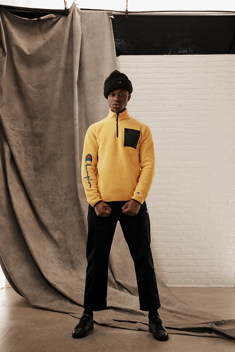 Champion Reverse Weave Fall Winter 2019 FW19 Collection Lookbook Pieces Pre Shrunk Garments Sweaters Sweatpants Corduroy Velour Fleece forest green mustard yellow khaki burnt orange