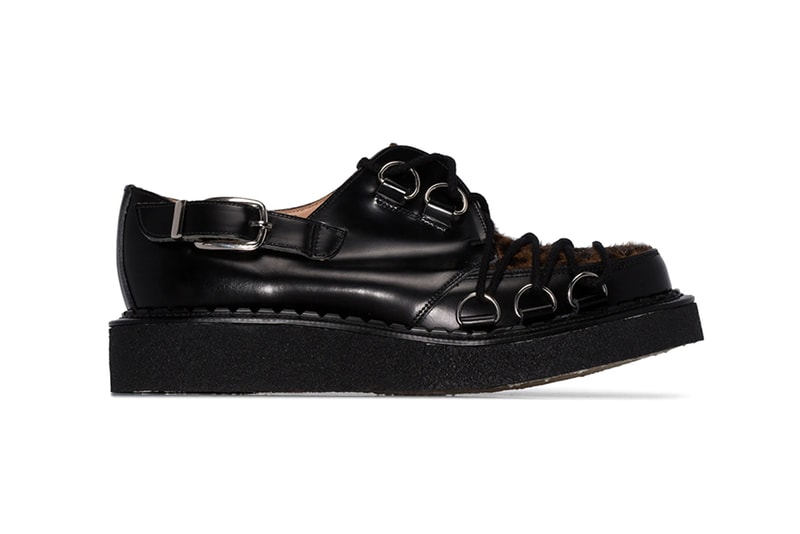 Comme Des Garcons Homme Plus George Cox Leopard Creepers british footwear sneakers metal wilver toned hardware d ring bondage laces
