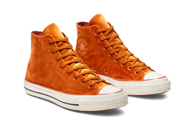 Converse Chuck 70 Velvet High Top Black Burnt Sienna Release 165171C 165170C