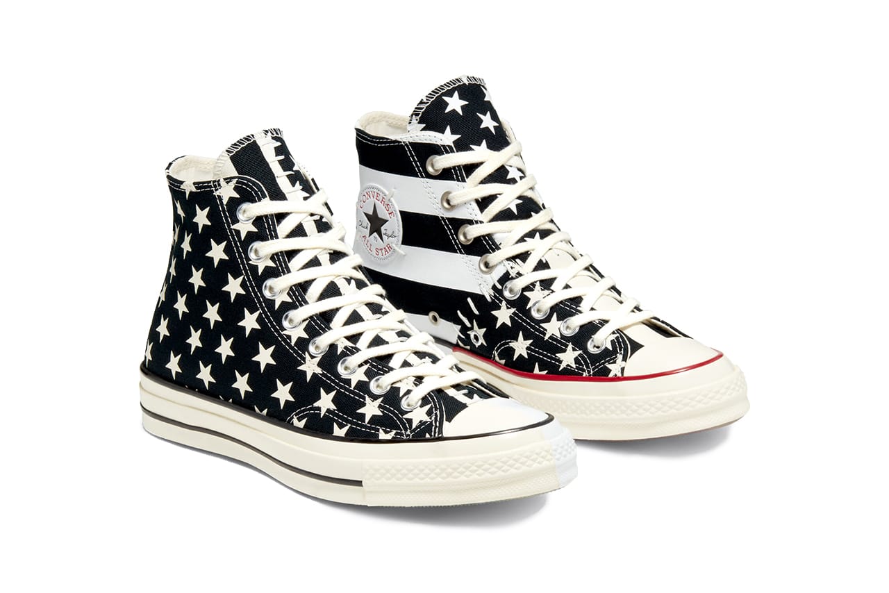 black converse with red stripe