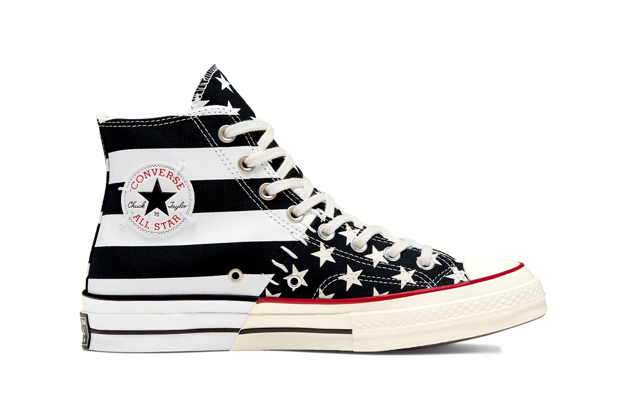Converse Chuck Taylor 70 "Archive Reconstructed" high top all star colorway black white monochrome red blue patchwork
