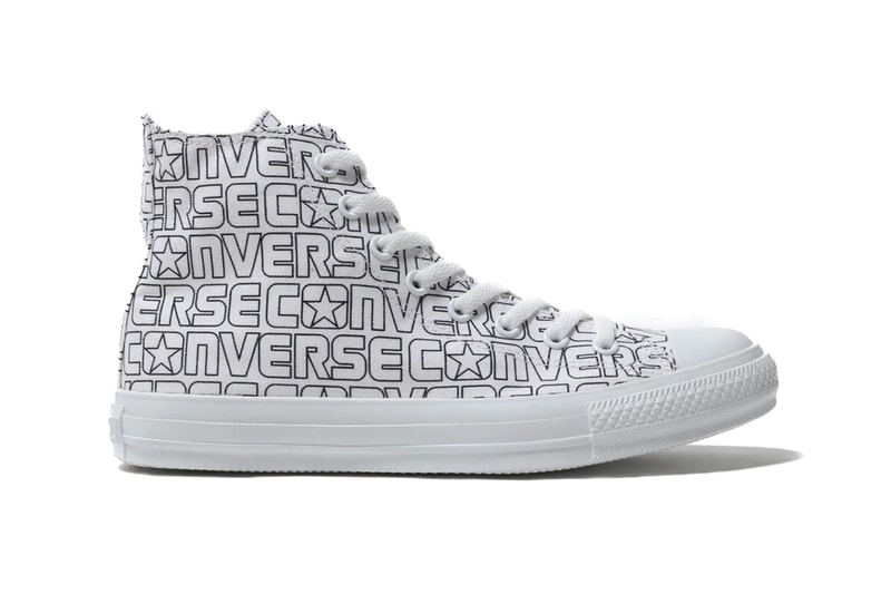 Converse Japan Chuck Taylors All Star Nurie red yellow blue block letters monochromatic black white footwear sneakers tonal coloring fill markers