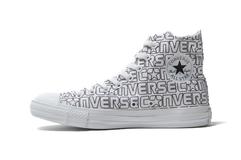 Converse Japan Chuck Taylors All Star Nurie red yellow blue block letters monochromatic black white footwear sneakers tonal coloring fill markers