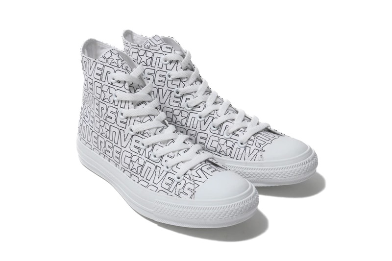 Converse Japan Chuck Taylors All Star Nurie red yellow blue block letters monochromatic black white footwear sneakers tonal coloring fill markers
