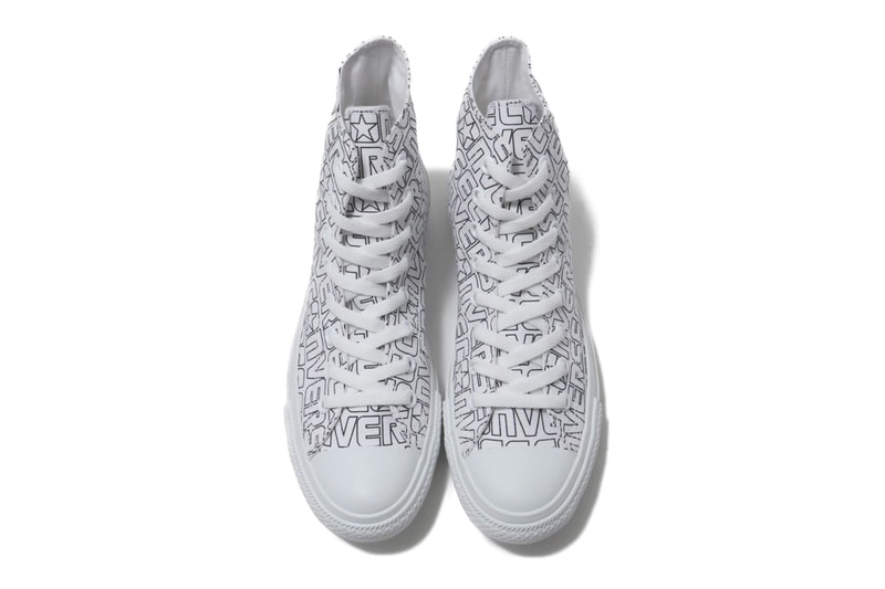 Converse Japan Chuck Taylors All Star Nurie red yellow blue block letters monochromatic black white footwear sneakers tonal coloring fill markers