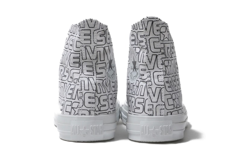 Converse Japan Chuck Taylors All Star Nurie red yellow blue block letters monochromatic black white footwear sneakers tonal coloring fill markers