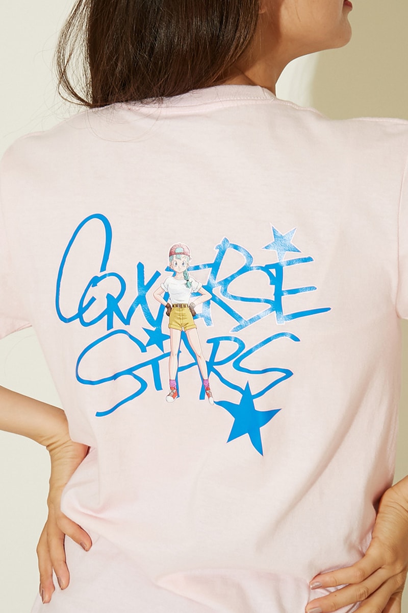 Converse Stars Japan Dragon Ball Collaboration Capsule Collection First Look Official Release Information Socks Hoodie T-Shirt Goku Title Logo Anime Series Manga Stars Red Ribbon Bulma iPhone Case Bloomers