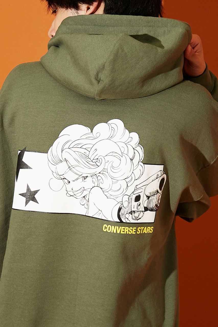 Converse Stars Japan Dragon Ball Collaboration Capsule Collection First Look Official Release Information Socks Hoodie T-Shirt Goku Title Logo Anime Series Manga Stars Red Ribbon Bulma iPhone Case Bloomers