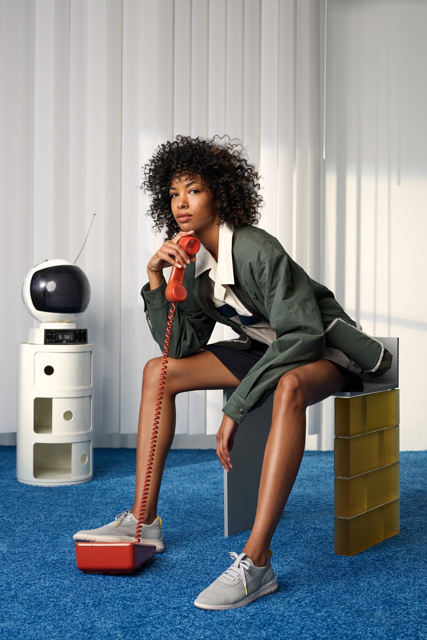 Cole Haan Generation ZERØGRAND white shoe cushioning fashion utility military blue yellow grey dark telephone