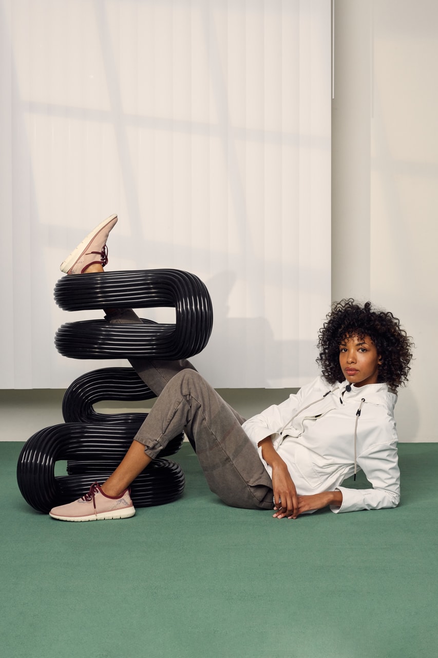 Cole Haan Generation ZERØGRAND white shoe cushioning fashion utility military blue yellow grey dark telephone