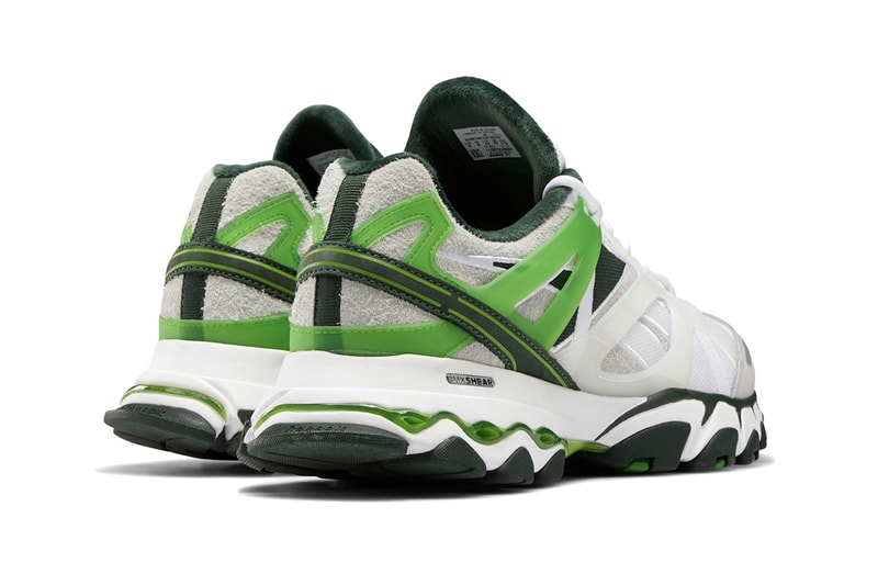 Cottweiler Reebok DMX Trail Shadow White Electric Green mesh suede grey dmx shear midsole sneaker footwear shoes dark forest functional hi tech progressive