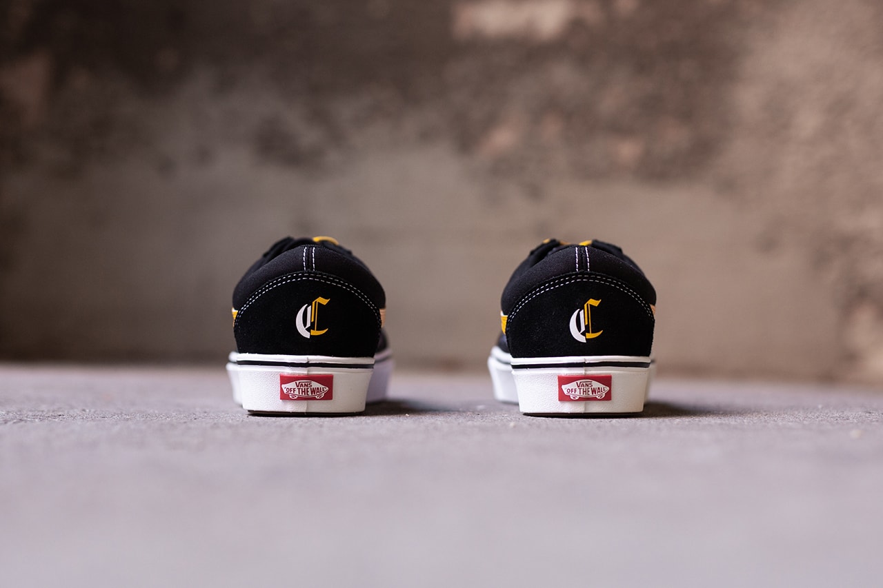 Coutié x Vans Old Skool "Old C Logo" Black White Yellow Sneaker Release Information Limited Edition ComfyCush Technology Jazz Stripe License Plate Waffle Sole Unit Vulcanized Footwear Skateboarding California Shoe 