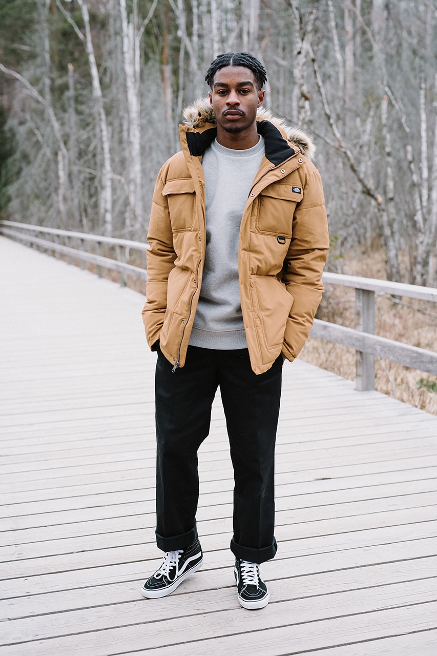 Dickes Life Fall Winter 2019 FW19 Collection Lookbook Mens Women Workwear Silhouettes Lewisburg Velvet work pant Garrison jacket Co Ord Pieces Sherpa Trucker Padded Outerwear 