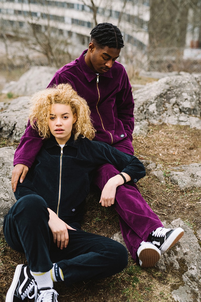 Dickes Life Fall Winter 2019 FW19 Collection Lookbook Mens Women Workwear Silhouettes Lewisburg Velvet work pant Garrison jacket Co Ord Pieces Sherpa Trucker Padded Outerwear 