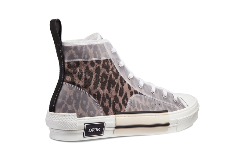 Dior B23 High-Top Sneakers Low-Top Leopard Print Brown Gray