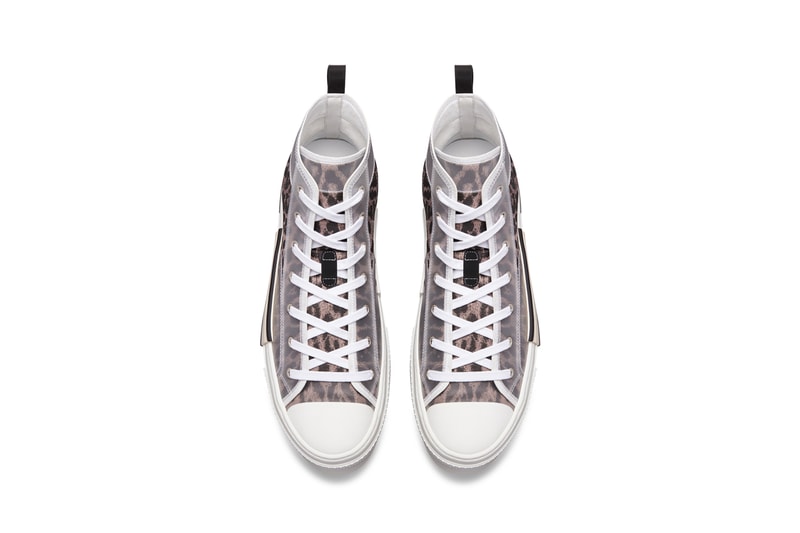 Dior B23 High-Top Sneakers Low-Top Leopard Print Brown Gray