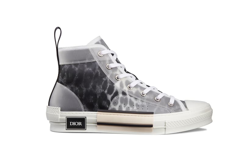 Dior B23 High-Top Sneakers Low-Top Leopard Print Brown Gray