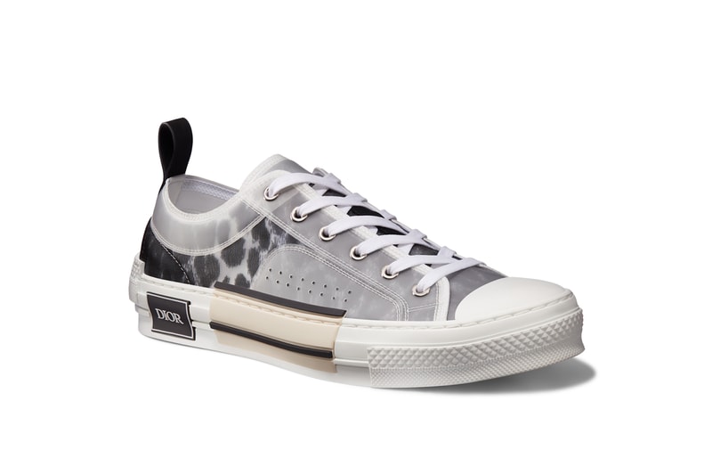 Dior B23 High-Top Sneakers Low-Top Leopard Print Brown Gray