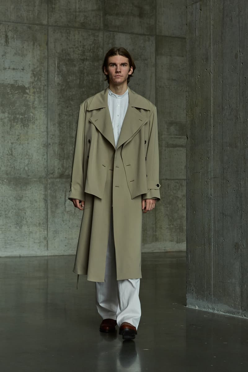École de Pensée Spring/Summer 2020 Lookbook Blazers Jackets Shirts Trousers Pants Shorts Striped Tweed Blue Yellow Gray