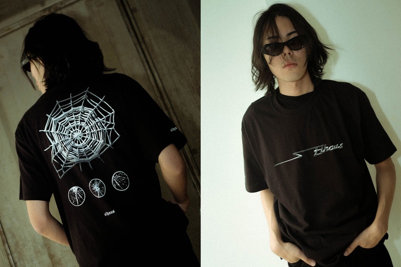Elhaus Pop-Up Virgil Normal Los Angeles Graphic T-shirts Black White Blue Yellow Cobweb Moon Earth Solar System