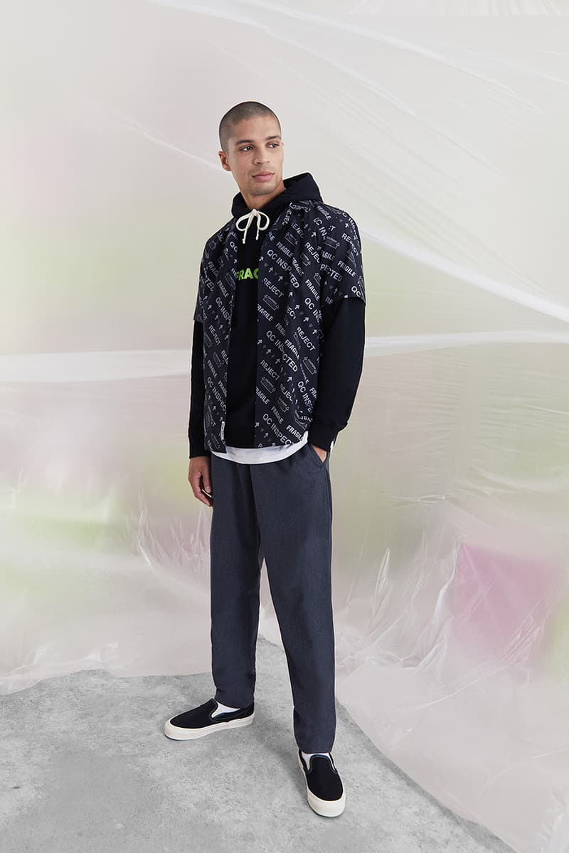 END. Clothing x Wood Wood "Fragile" Fall Winter 2019 FW19 Collection Collaboration Danish Streetwear Label Newcastle Glasgow London Launches Online Capsule Socks Caps Kael Jacket Fred Hoody Brandon Shirt Hester Sweatshirt Sami T-Shirt