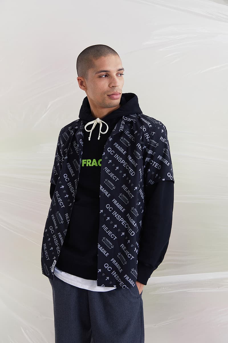END. Clothing x Wood Wood "Fragile" Fall Winter 2019 FW19 Collection Collaboration Danish Streetwear Label Newcastle Glasgow London Launches Online Capsule Socks Caps Kael Jacket Fred Hoody Brandon Shirt Hester Sweatshirt Sami T-Shirt