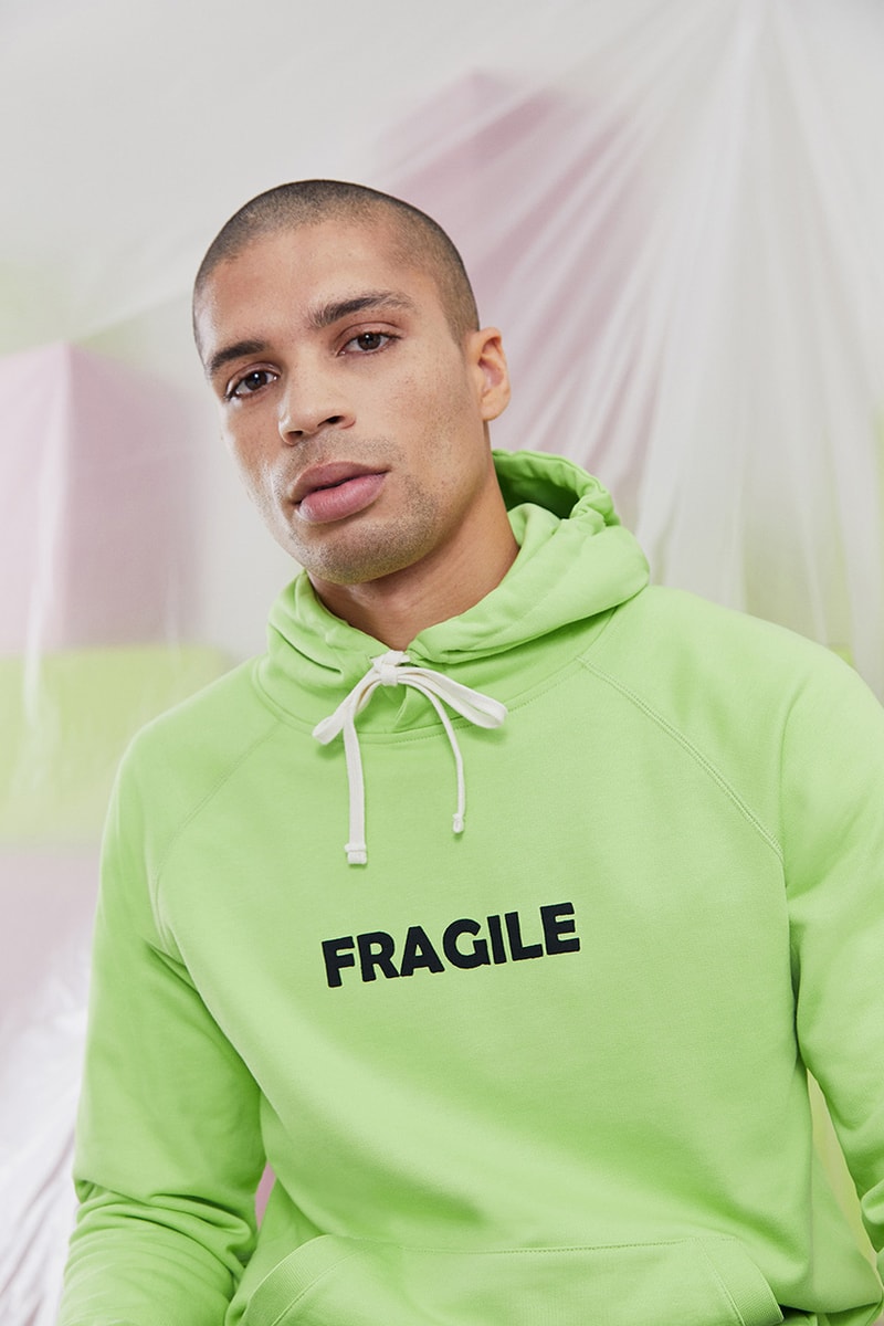 END. Clothing x Wood Wood "Fragile" Fall Winter 2019 FW19 Collection Collaboration Danish Streetwear Label Newcastle Glasgow London Launches Online Capsule Socks Caps Kael Jacket Fred Hoody Brandon Shirt Hester Sweatshirt Sami T-Shirt 