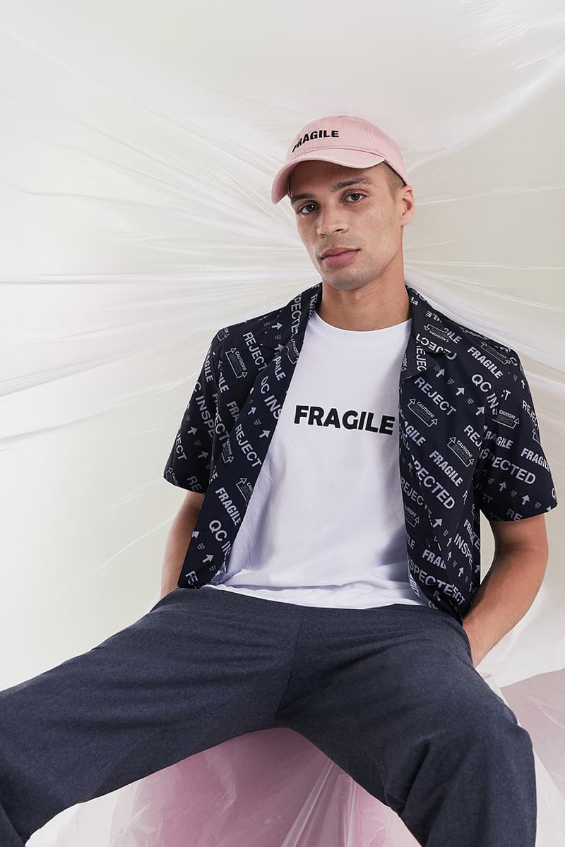 END. Clothing x Wood Wood "Fragile" Fall Winter 2019 FW19 Collection Collaboration Danish Streetwear Label Newcastle Glasgow London Launches Online Capsule Socks Caps Kael Jacket Fred Hoody Brandon Shirt Hester Sweatshirt Sami T-Shirt 