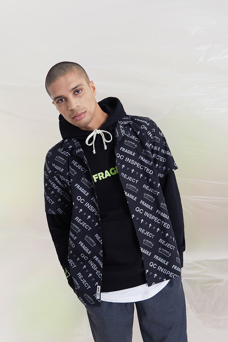 END. Clothing x Wood Wood "Fragile" Fall Winter 2019 FW19 Collection Collaboration Danish Streetwear Label Newcastle Glasgow London Launches Online Capsule Socks Caps Kael Jacket Fred Hoody Brandon Shirt Hester Sweatshirt Sami T-Shirt