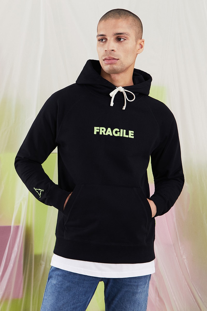 END. Clothing x Wood Wood "Fragile" Fall Winter 2019 FW19 Collection Collaboration Danish Streetwear Label Newcastle Glasgow London Launches Online Capsule Socks Caps Kael Jacket Fred Hoody Brandon Shirt Hester Sweatshirt Sami T-Shirt 