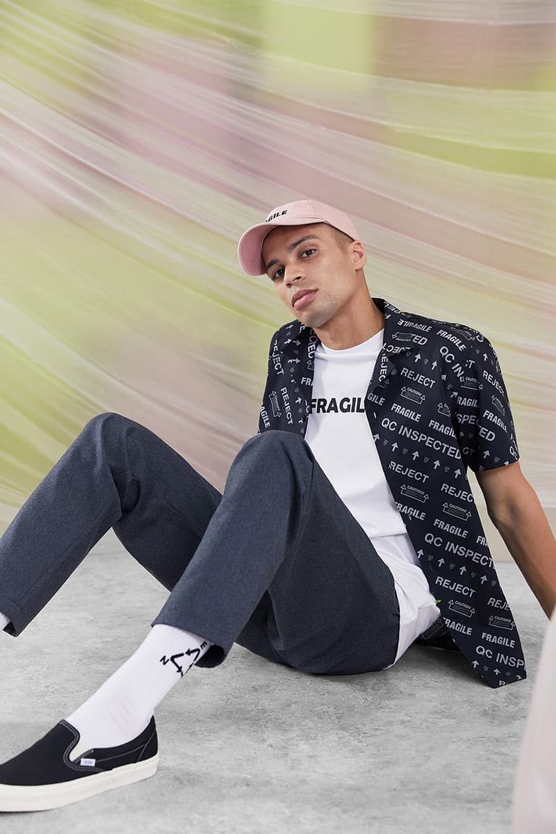 END. Clothing x Wood Wood "Fragile" Fall Winter 2019 FW19 Collection Collaboration Danish Streetwear Label Newcastle Glasgow London Launches Online Capsule Socks Caps Kael Jacket Fred Hoody Brandon Shirt Hester Sweatshirt Sami T-Shirt 