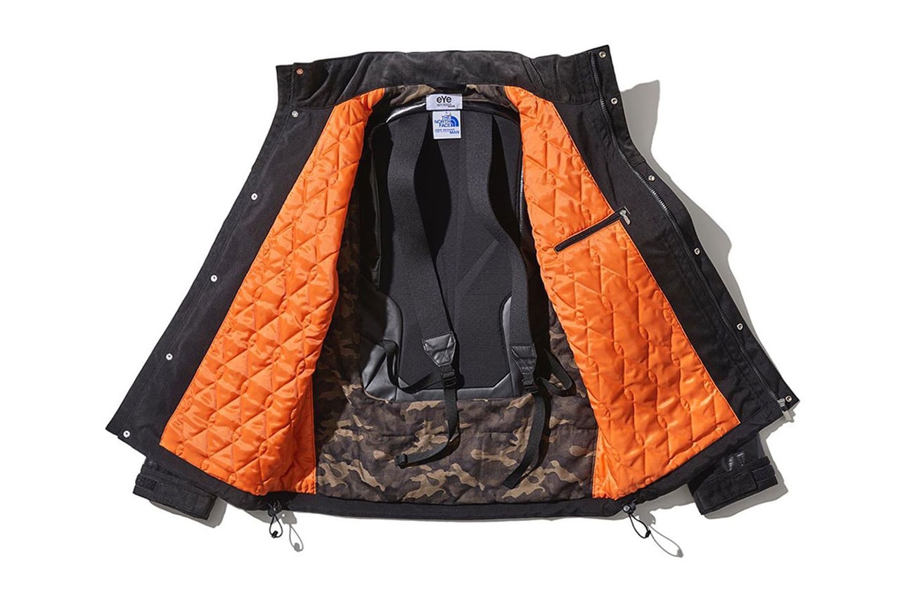 junya watanabe comme des garcons man eye the north face japan goldwin collaborative TORTOISE JACKET/ NP7193CG outerwear release date info price august 30 2019 drop backpack daypack standard fall winter fw19