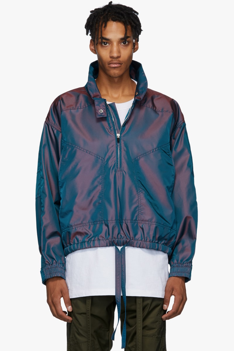 fear of god fall winter 2019 collection release iridescent jacket fg branded logo hoodies varsity jacket camouflage camo pants shirt 