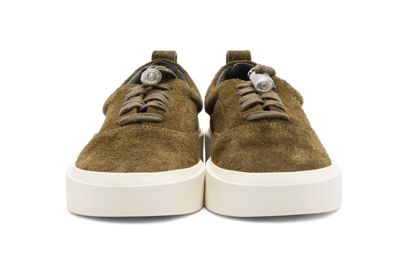 Fear of God SSENSE Exclusive Khaki Suede 101 Lace-Up Sneaker Release White Jerry Lorenzo Info 