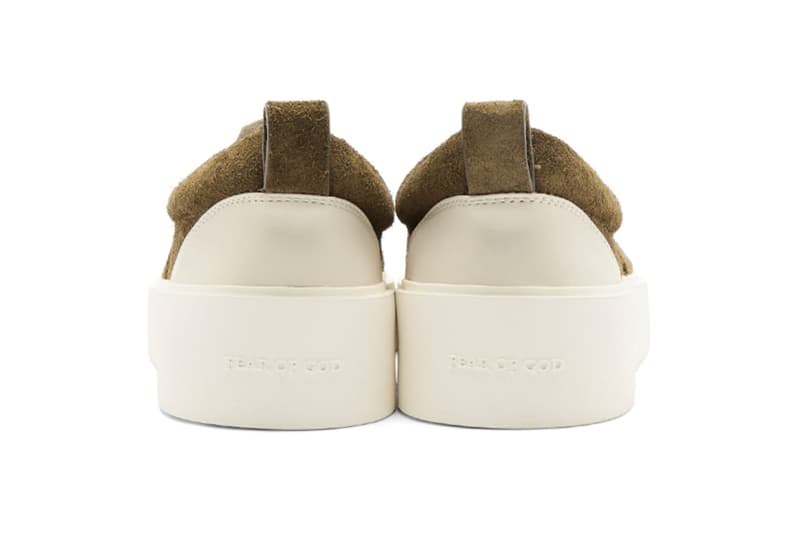 Fear of God SSENSE Exclusive Khaki Suede 101 Lace-Up Sneaker Release White Jerry Lorenzo Info