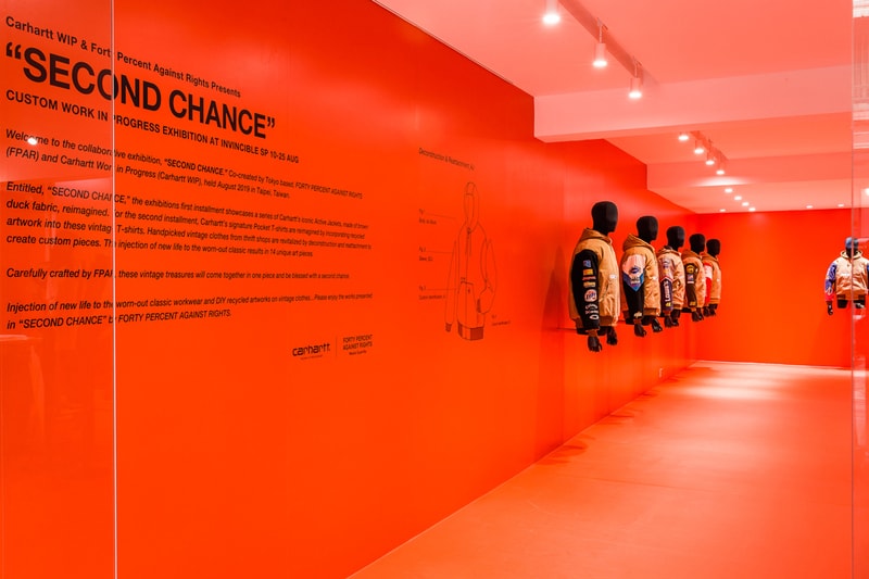 Forty percent against rights Carhartt work in progress SECOND CHANCE Exhibition garments art gallery invincible taiwan exclusive event silk print shop pop up