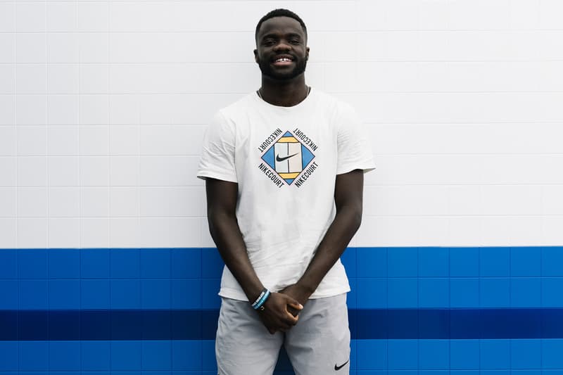 frances tiafoe tennis atp us open 2019 practice serve forehand backhand court nike sneakers amex american express smile serena venus williams american america new york city lebron james