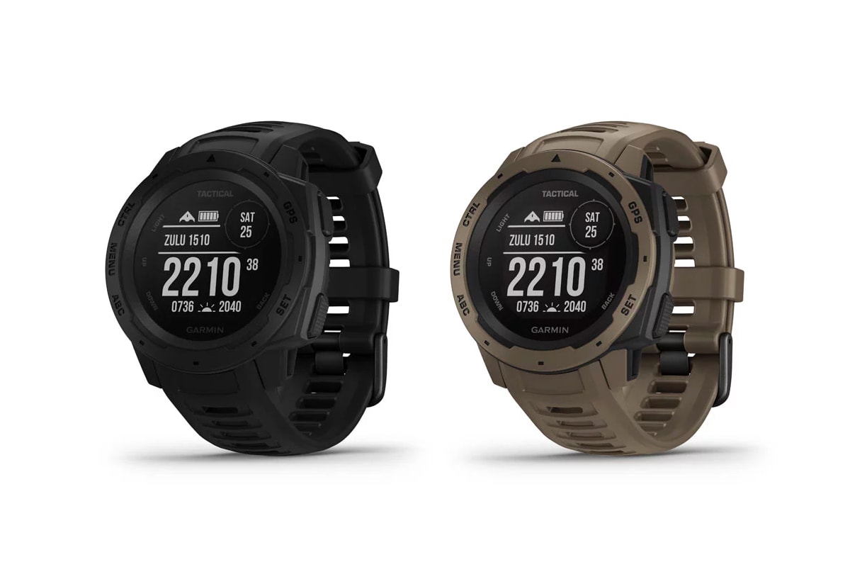 Garmin Instinct Tactical Edition Release Info night vision mission ready skydiving altimeter GPS satellite water shock resistance thermal heart rate sensor