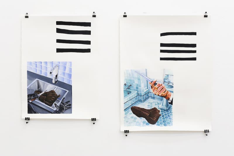 good taste exhibition dover street market los angeles artworks installations sculptures paintings collages