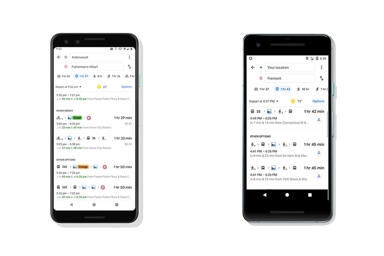 Google Maps Introduces Its "Mixed Modes" Function for Multipart Journeys
